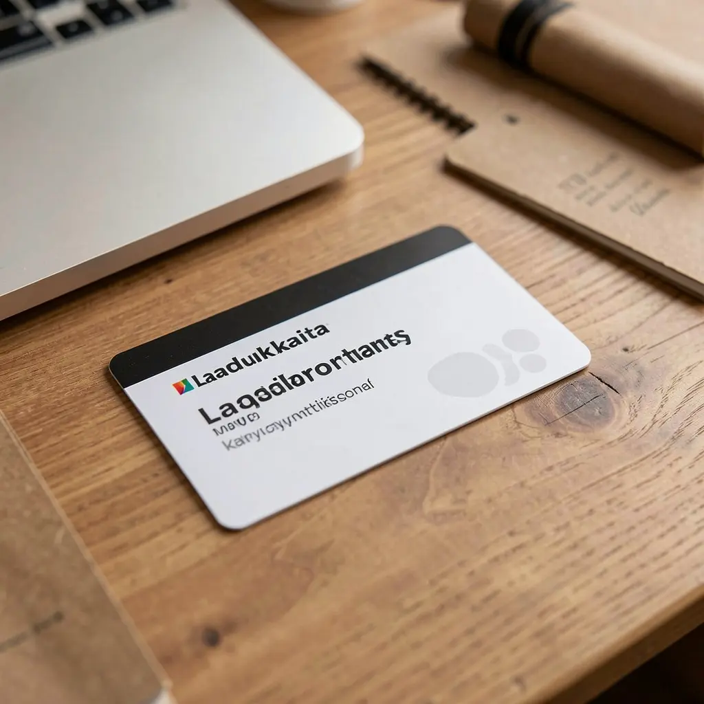 Laadukkaita käyntikortteja työpöydällä